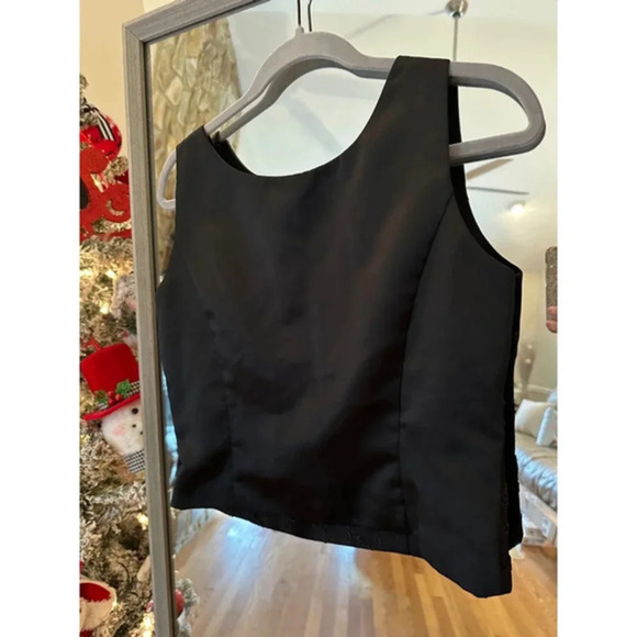 Women's‎ Positively Attitude Polished Tank Top, Size Petite 8 Black - Picture 4 of 4